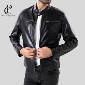 Men’s Genuine Sheep Black Leather Jacket