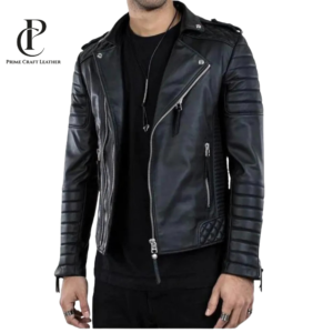 Men’s Biker Style Cowhide Leather Jacket