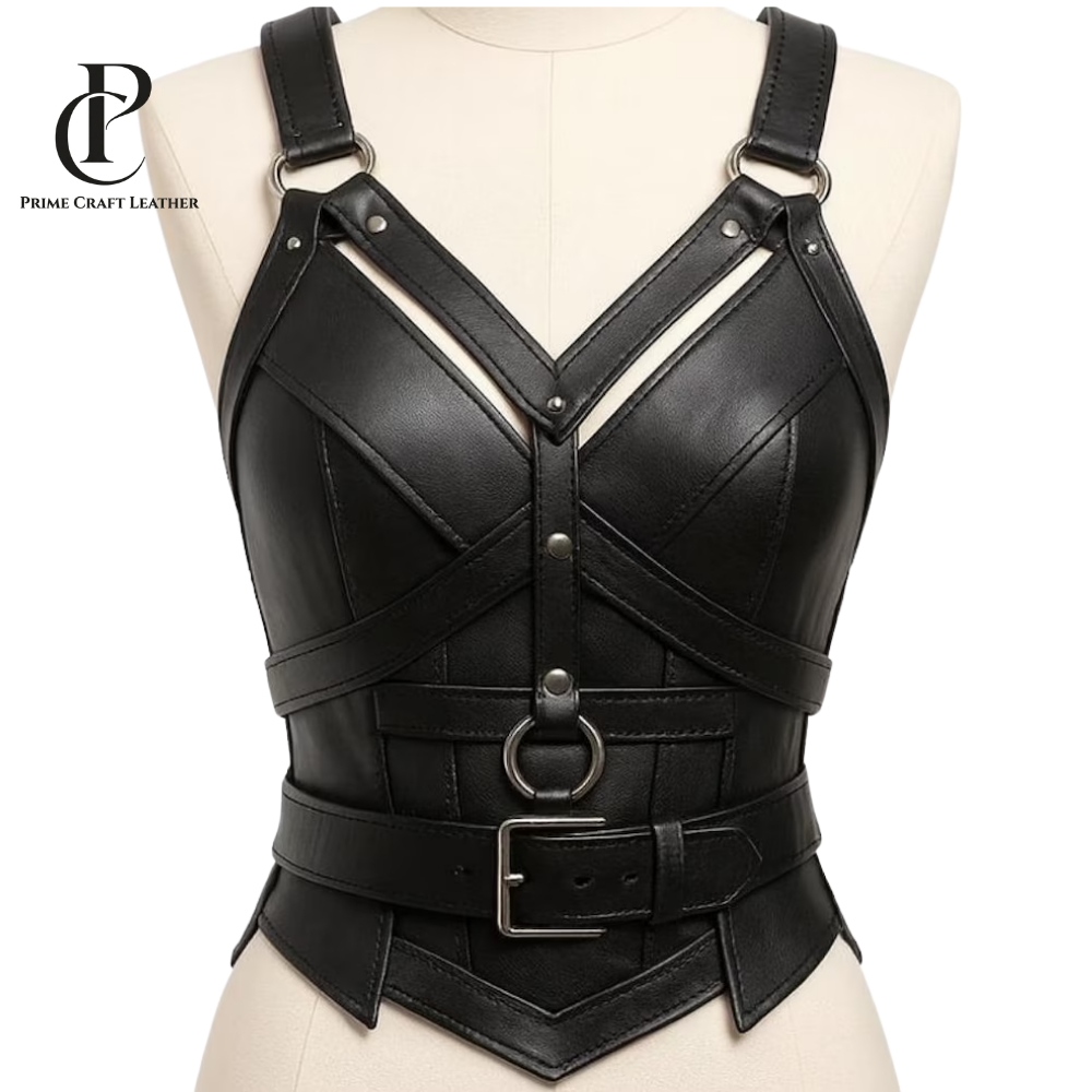 Women’s Body Harness Belt Adjustable Fashion Statement O-Ring Harness