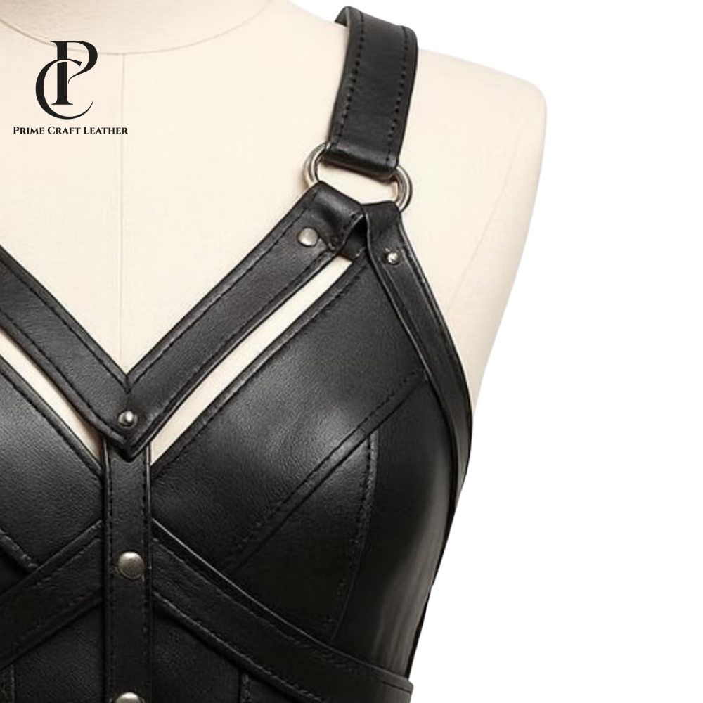 Women’s Body Harness Belt Adjustable Fashion Statement O-Ring Harness - Image 2
