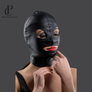Genuine Leather Hood Mask for Women Tight Real Leather Full Head Mask, Gimp Mask